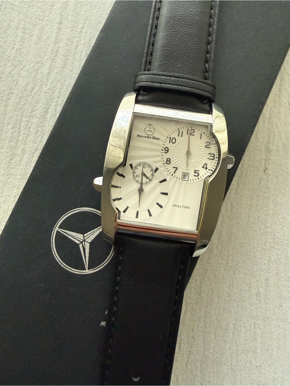 Rare NWOT Mercedes-Benz by Jacque Lemans DUAL TIME Quartz Watch